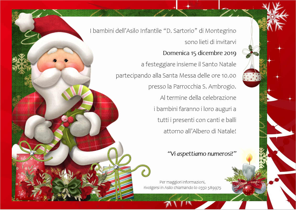 Auguri Di Natale 19 Asilo Infantile Domenico Sartorio